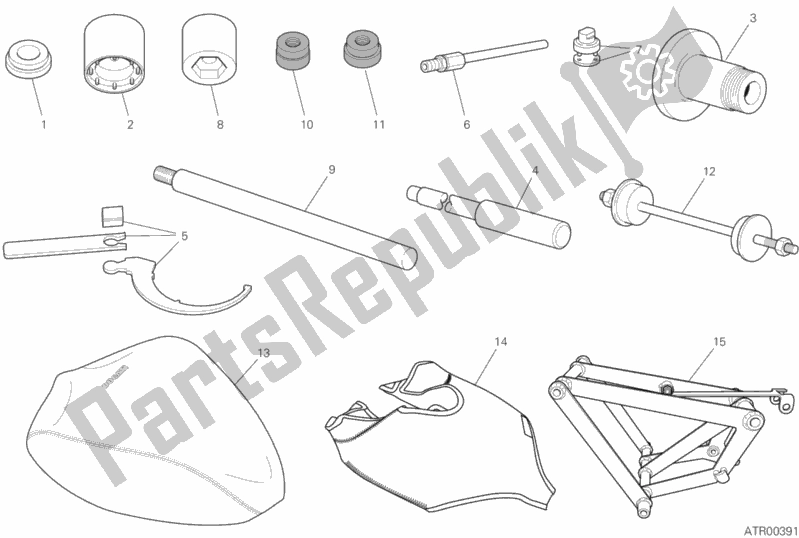 Tutte le parti per il Strumenti Di Servizio Per Officina (telaio) del Ducati Superbike Panigale V4 R 1000 2020